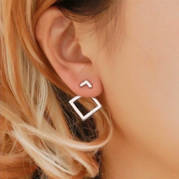 Urban Outfitters Jewelry - 3/$30 🤍 Silver Minimalist Geometric Earrings